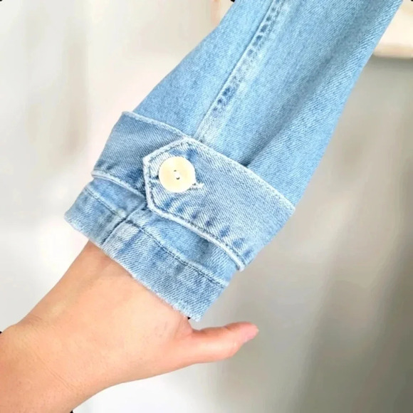 *EUC* FRAME Le Denim Trench Coat, Daphne Sz Medium - Picture 9 of 11